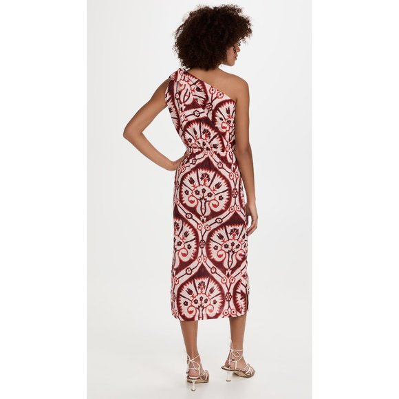 Johanna Ortiz Shells At Dusk Midi Dress in Chili Red/Ecru 0 - Picture 16 of 16